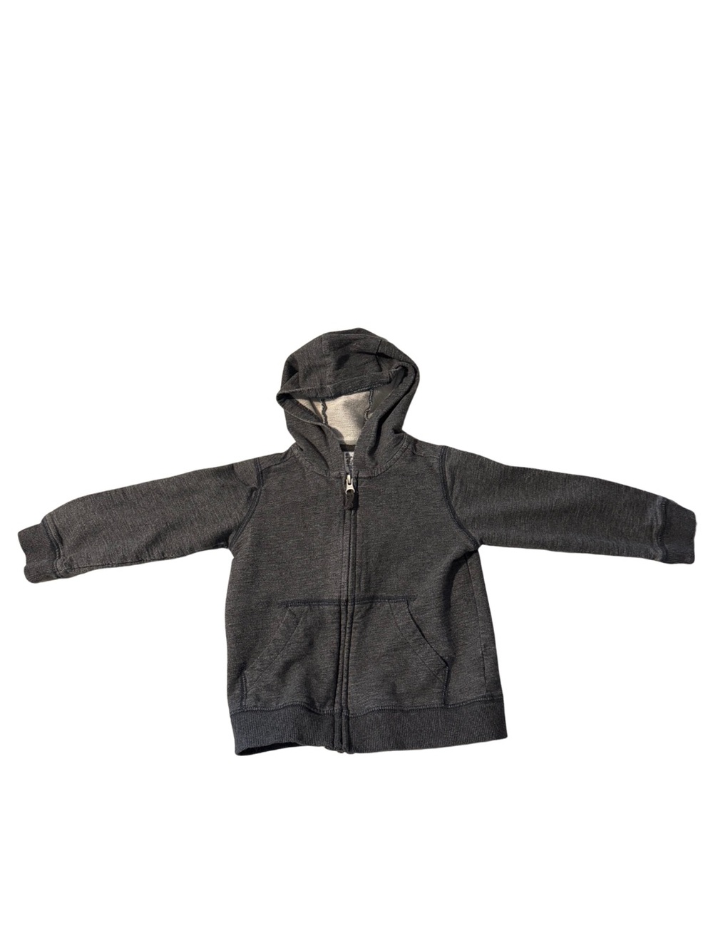 Carter's - Marled French Terry Zip-Up Hoodie Charcoal Heather Gray 3T